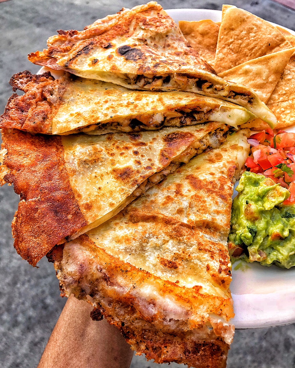 Order Meat and Cheese Quesadilla food online from Cilantro Lime store, Los Angeles on bringmethat.com