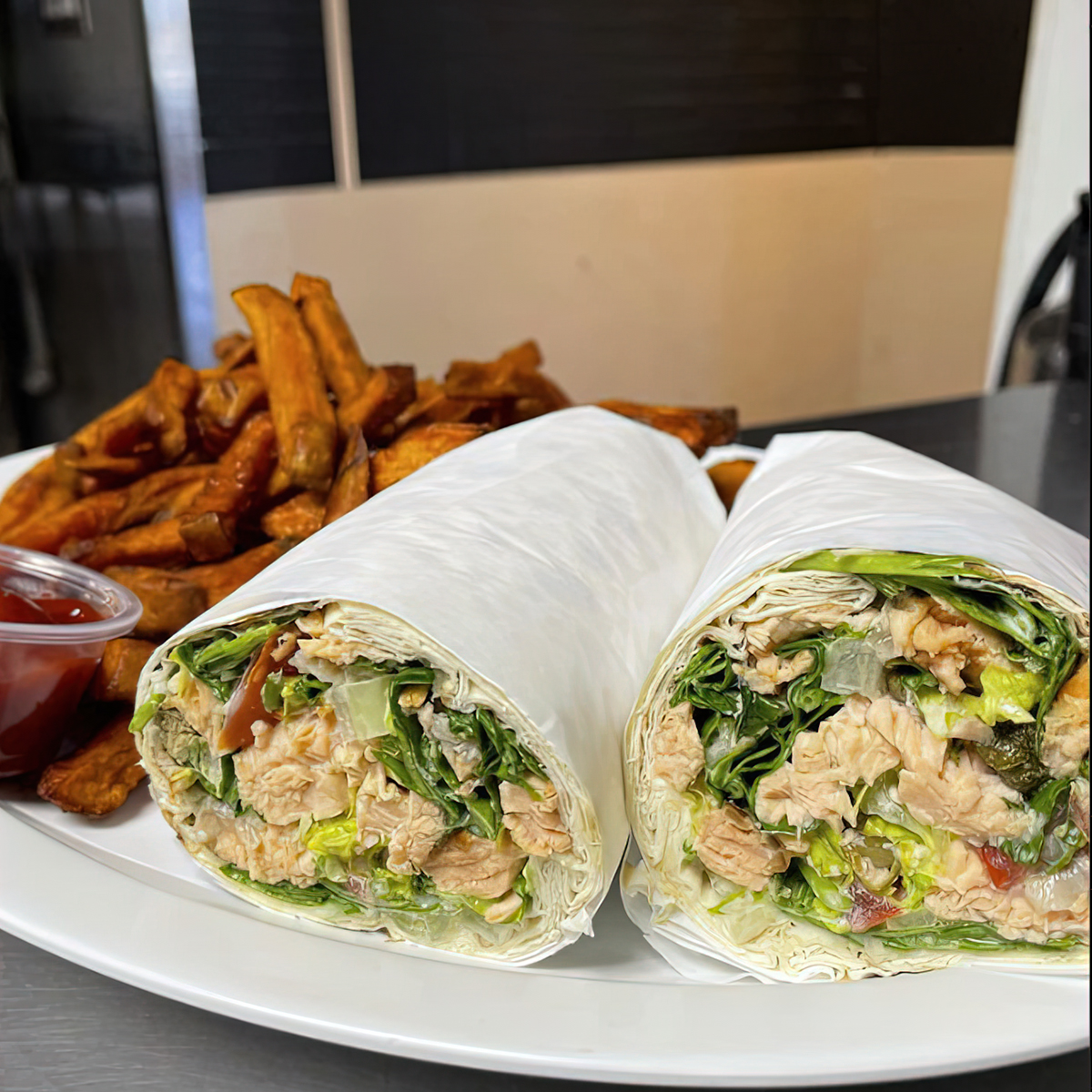 Order Salmon Wrap food online from Continental Kitchen - Beverly Hills store, Beverly Hills on bringmethat.com