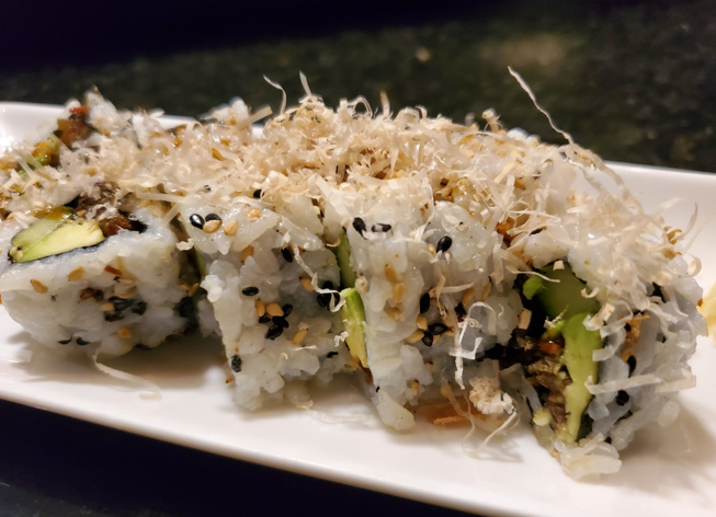 Order Salmon Skin Roll food online from Iron Fish Sushi & Grill store, Pflugerville on bringmethat.com