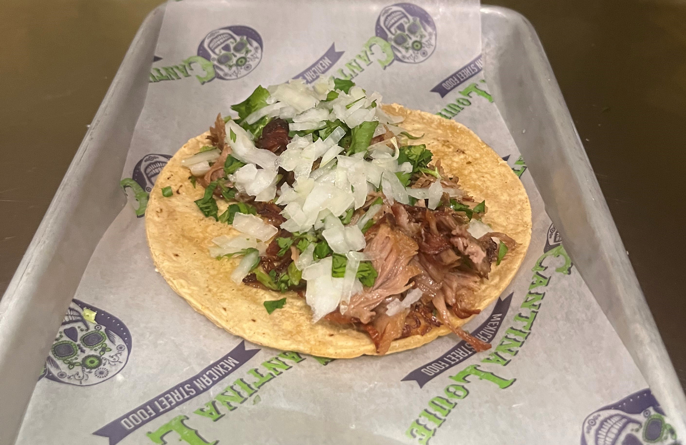Order Taco de Carnitas food online from Cantina Louie store, Asheville on bringmethat.com
