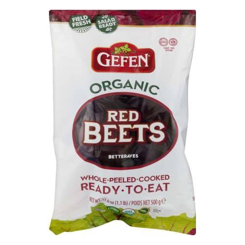 Order Gefen · Organic Red Beets Ready to Eat (17.6 oz) food online from Pak 'N Save Foods store, Madera on bringmethat.com