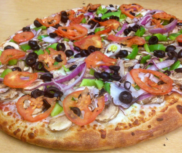 Order Vegetarian Pizza food online from Express Pizza store, Hayward on bringmethat.com