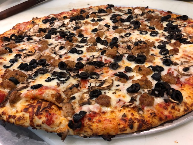 Order Sausage, Mushroom and Olives Pizza food online from Pizanos Pizza store, Reno on bringmethat.com