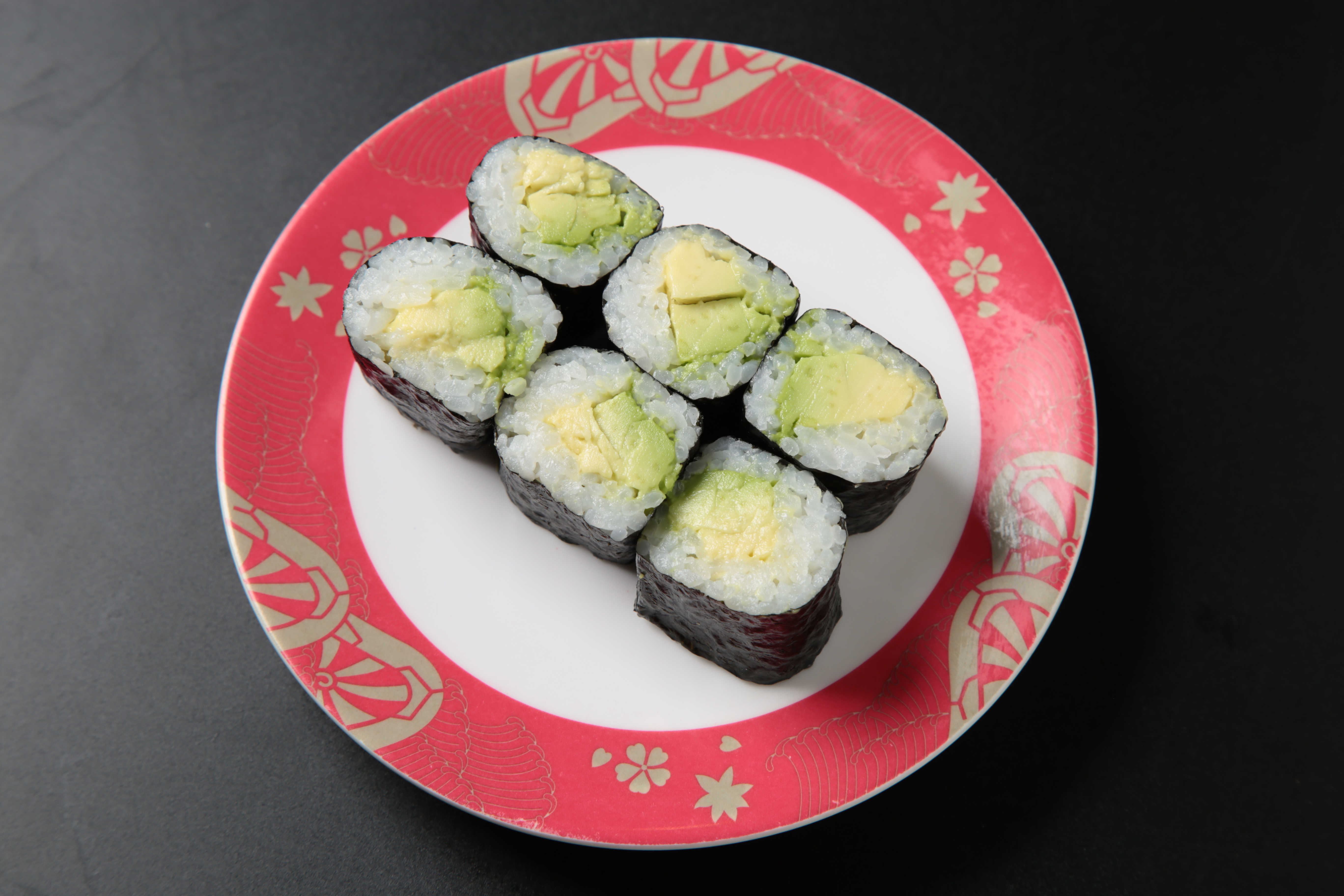 Order Avocado Maki (6 pcs) food online from Izumi Revolving Sushi store, Daly City on bringmethat.com
