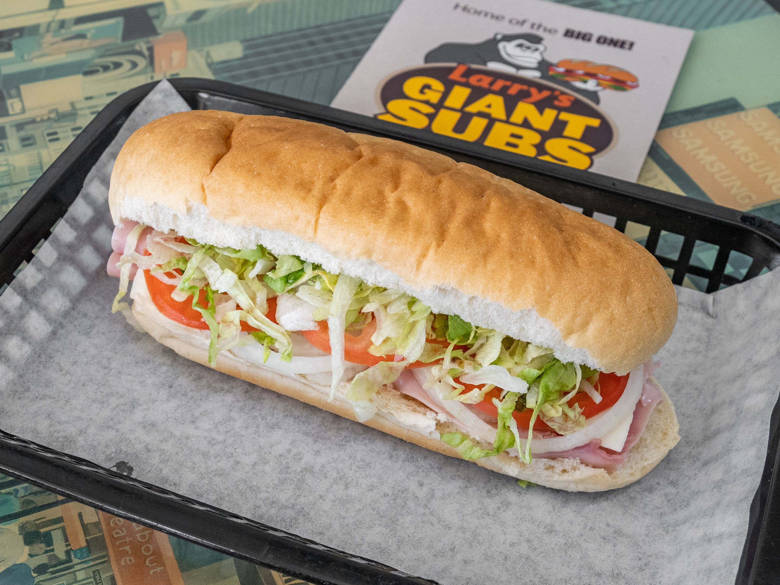 Order Ham and Cheese Cold Sub food online from Larry's Giant Subs store, Savannah on bringmethat.com