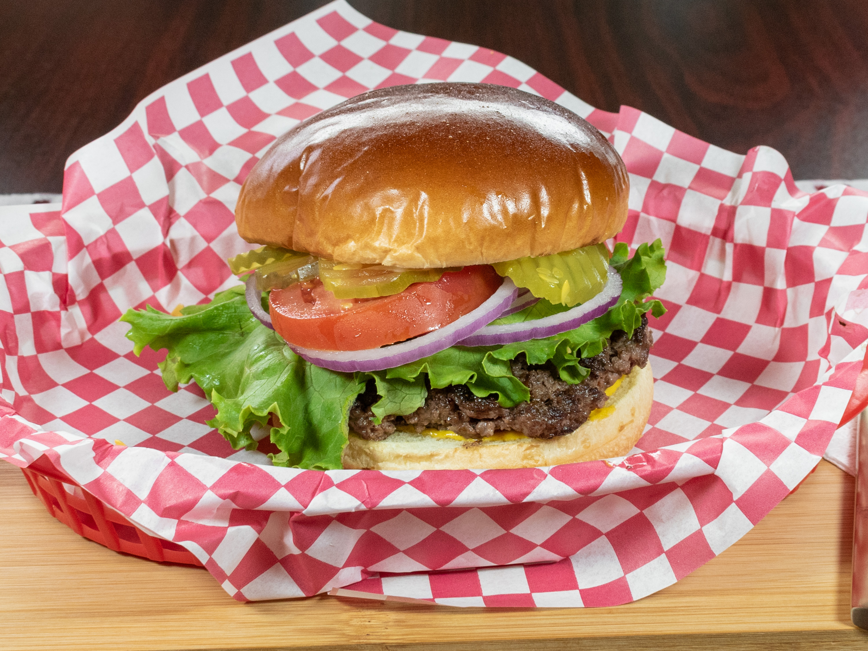 Order Hamburger  food online from Bustas Burgers store, Crosby on bringmethat.com