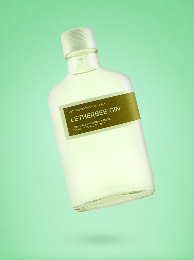 Order Letherbee Original Gin Flask  food online from Simply Wine store, New York on bringmethat.com