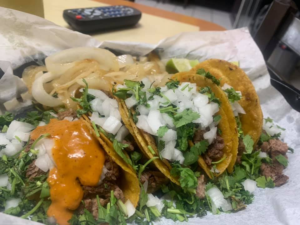 Order Bistec Combo Tacos food online from Taqueria De Jalisco South Pharr store, Pharr on bringmethat.com