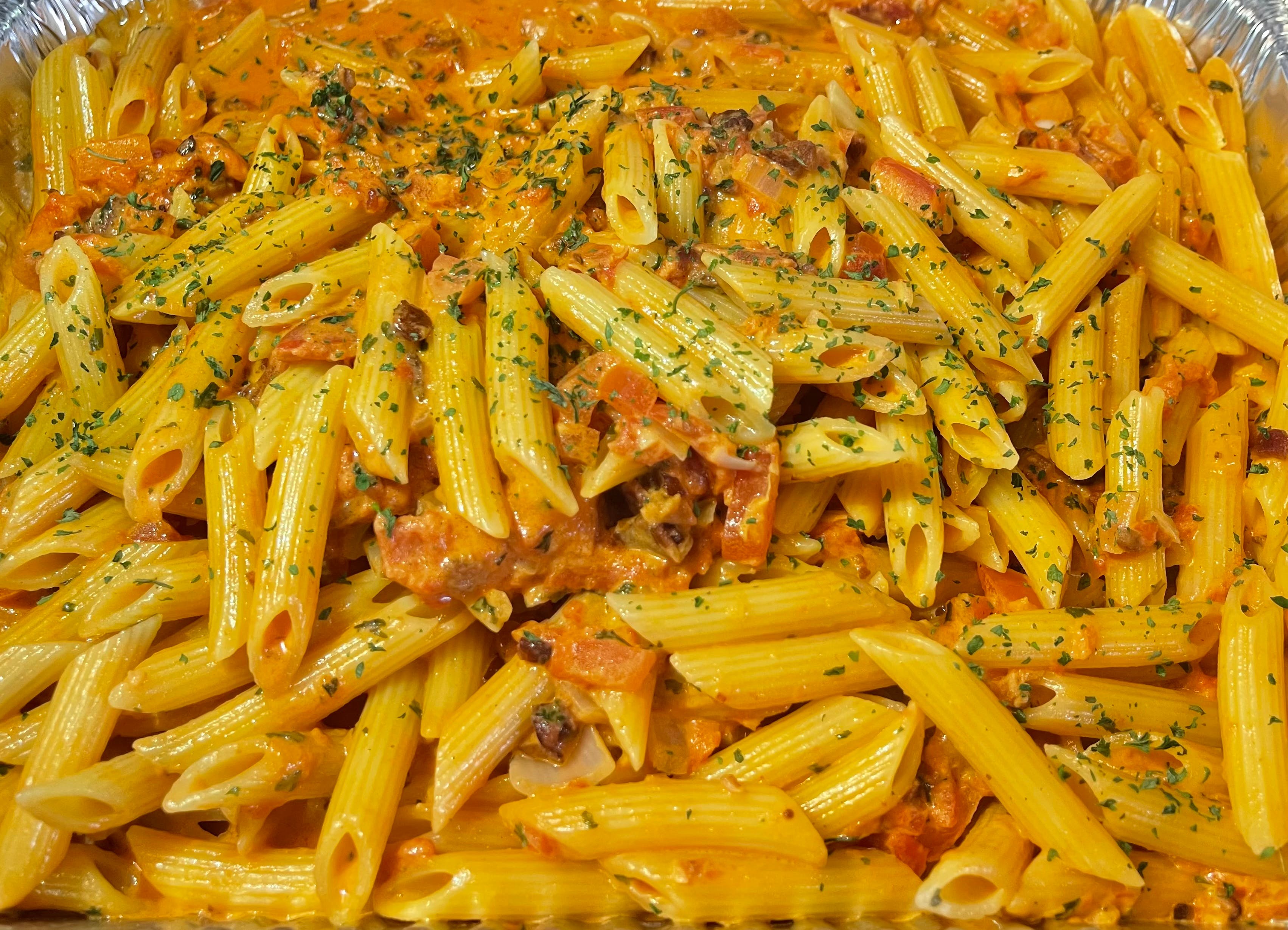 Order Catering penne vodka - Sm penne vodka food online from Four Brothers Pizza store, Westport on bringmethat.com