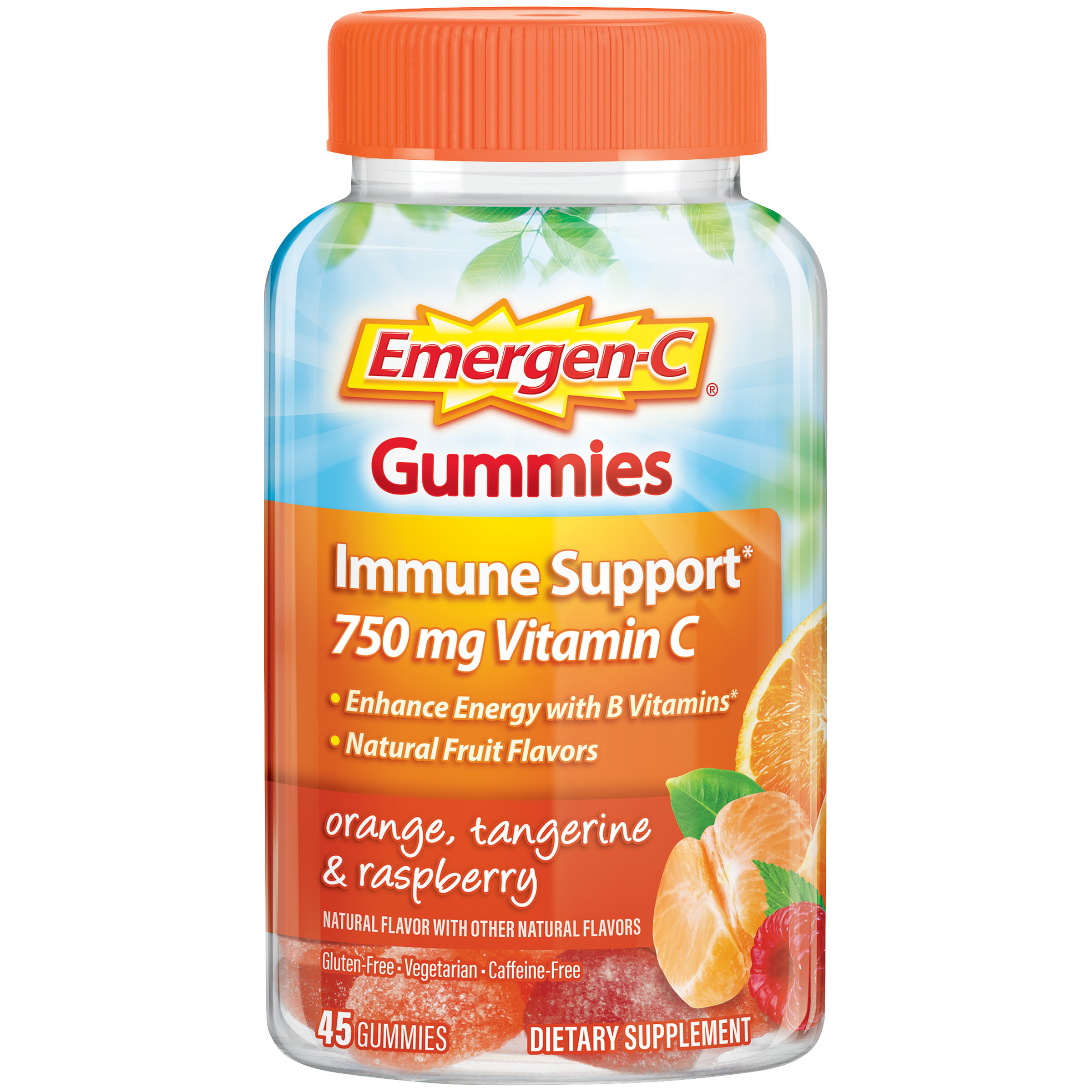 Order Emergen-C Immune Support Gummies - Orange, Tangerine & Raspberry, 45 ct food online from Rite Aid store, REEDLEY on bringmethat.com