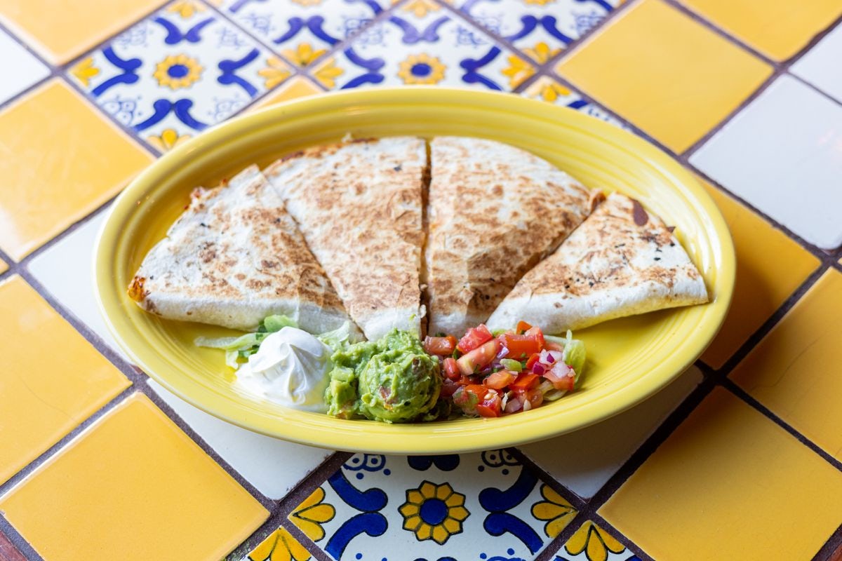 Order Quesadilla Extravaganza food online from Margaritas Mexican Restaurant store, Manchester on bringmethat.com