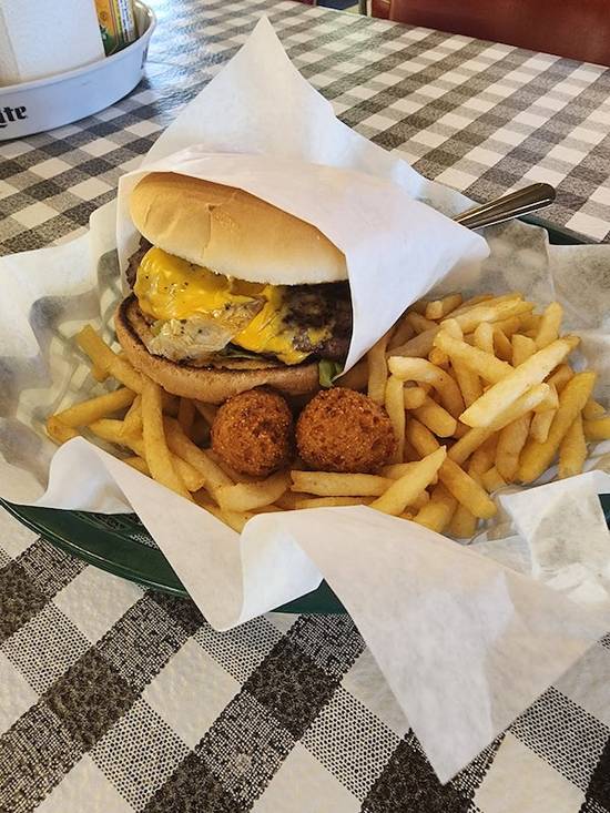 Order Cheeseburger and Fries food online from Flying Fish - Arlington store, Arlington on bringmethat.com