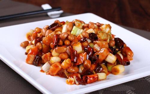 Order C3. Kung Pao Chicken宫保鸡丁 food online from Shu Chinese Restaurant store, Guilderland on bringmethat.com