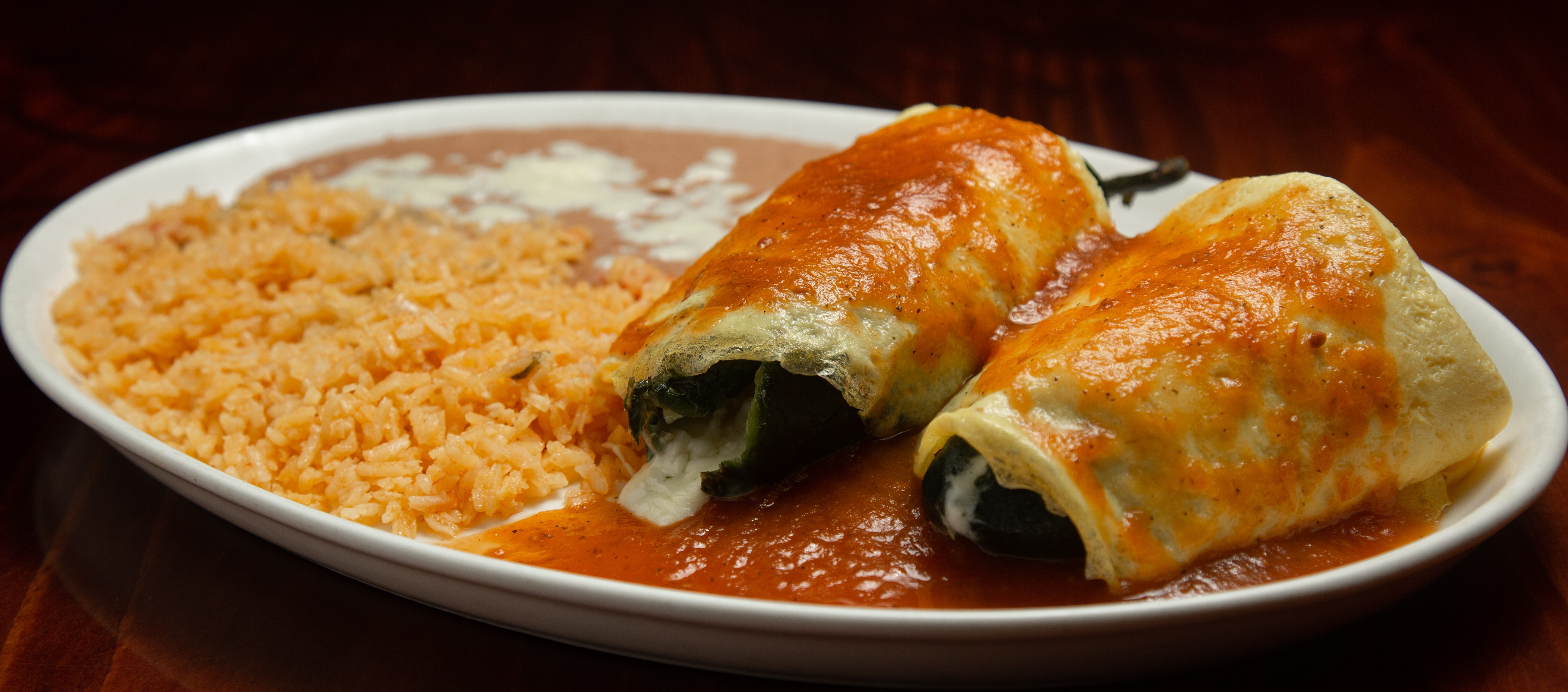 Order Chile Rellenos Dinner food online from Pueblo Real store, Franklin on bringmethat.com
