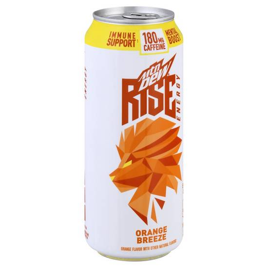 Order Mountain Dew Rise Energy Energy Drink Orange Breeze (16 oz) food online from Rite Aid store, Nassau County on bringmethat.com