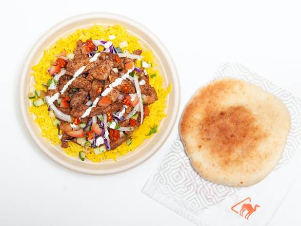 Order Steak Basmati Rice Bowl food online from Naf Naf Grill store, Oakbrook Terrace on bringmethat.com