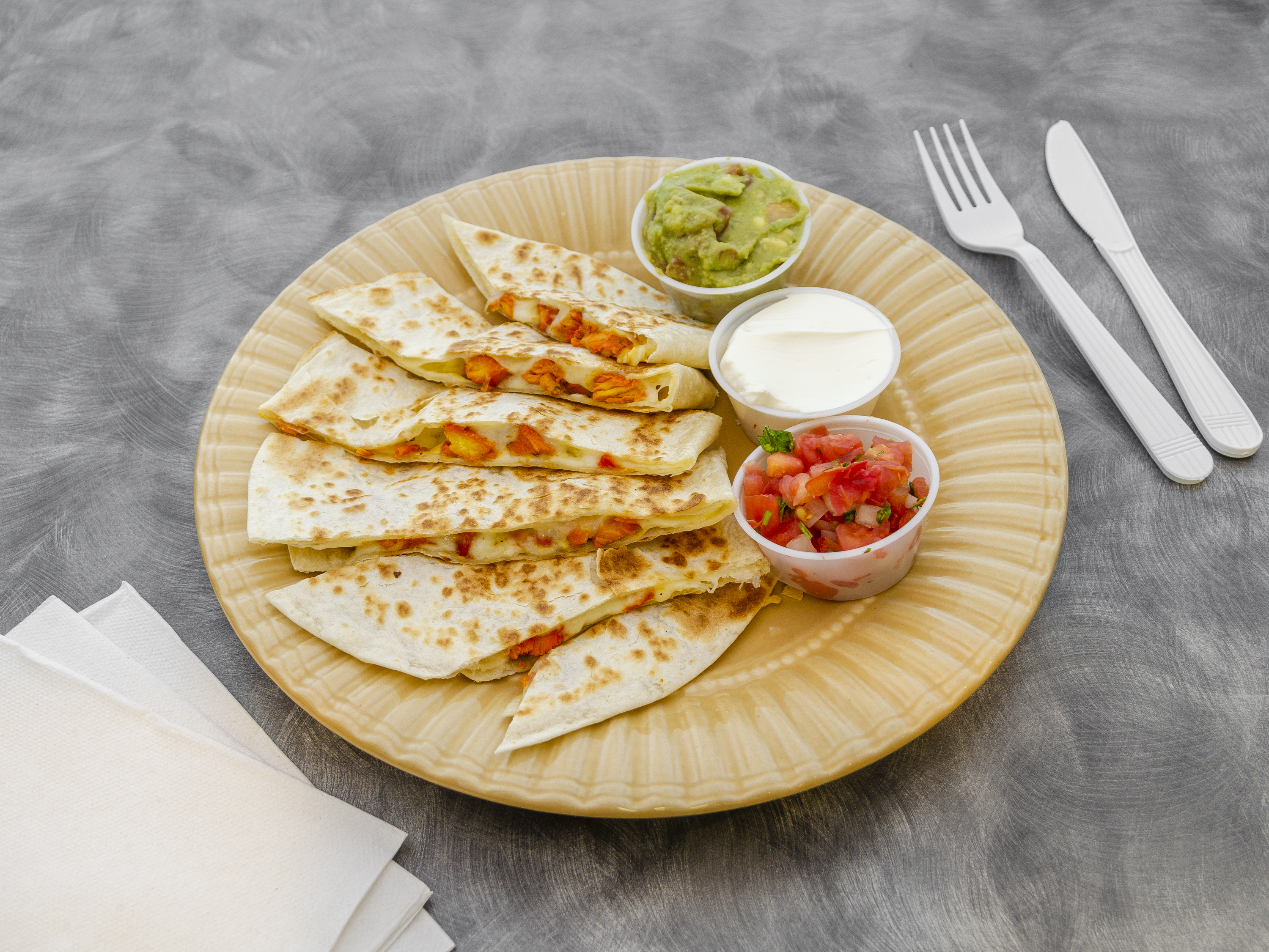 Order Chicken Quesadilla food online from Pinatas Mexican Grill store, Bethpage on bringmethat.com