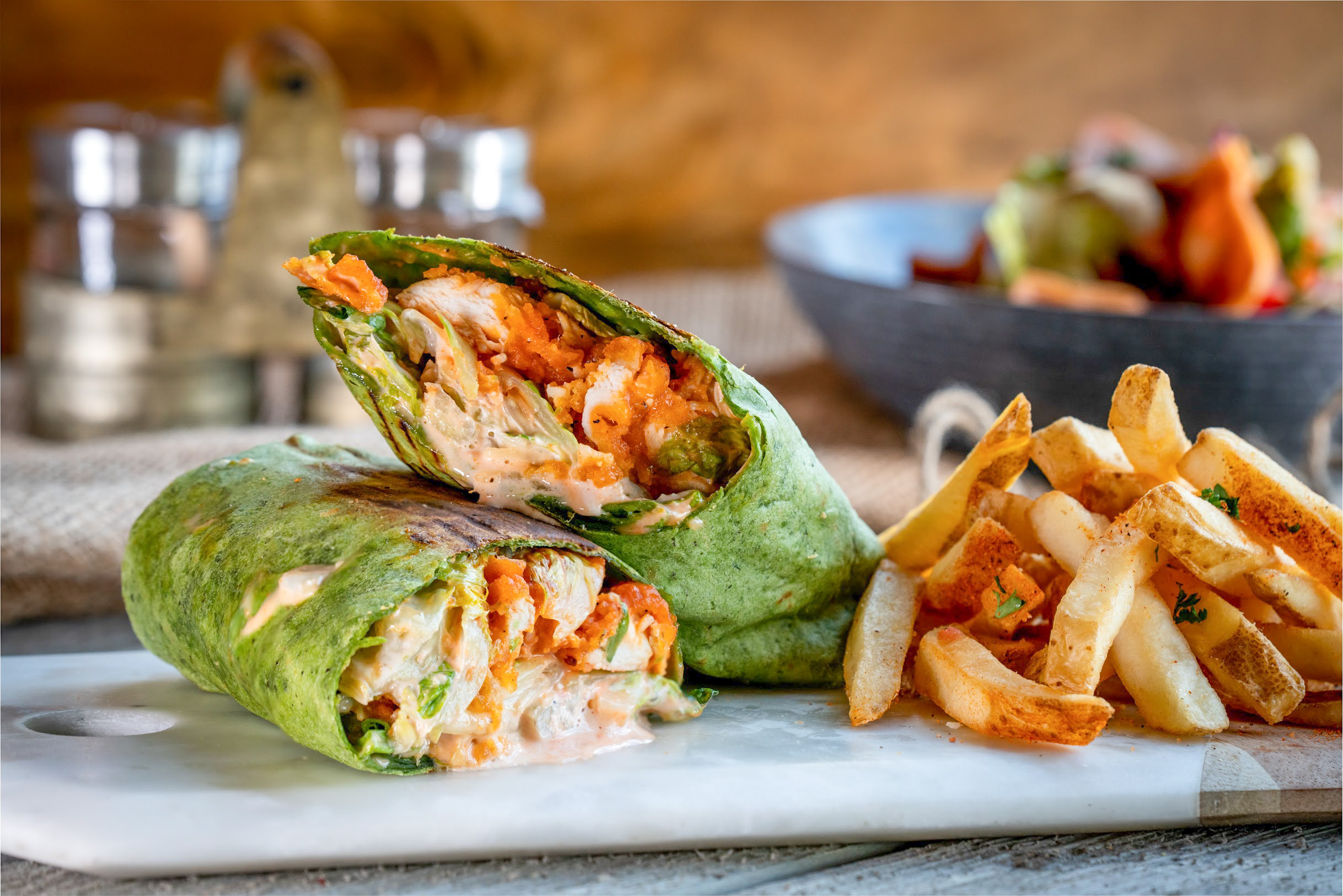 Order Chicken Caesar Wrap food online from The Butcher Grille store, Dearborn on bringmethat.com