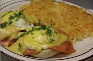 Order Smoked Salmon Benedict food online from Neal Coffee Shop store, San Mateo on bringmethat.com