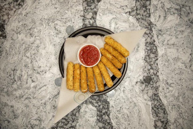 Order Mozzarella Sticks - Half (5 Pieces) food online from Topshelf Bar & Pizza store, Muskegon on bringmethat.com
