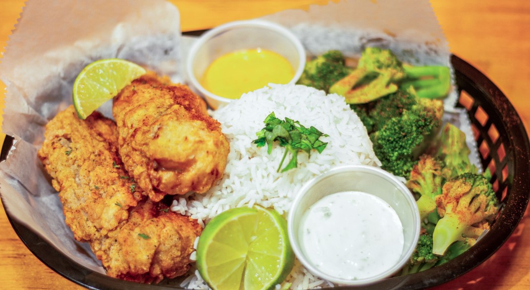 Order Fried Fish Plate food online from The Crab Pad store, Chicago on bringmethat.com