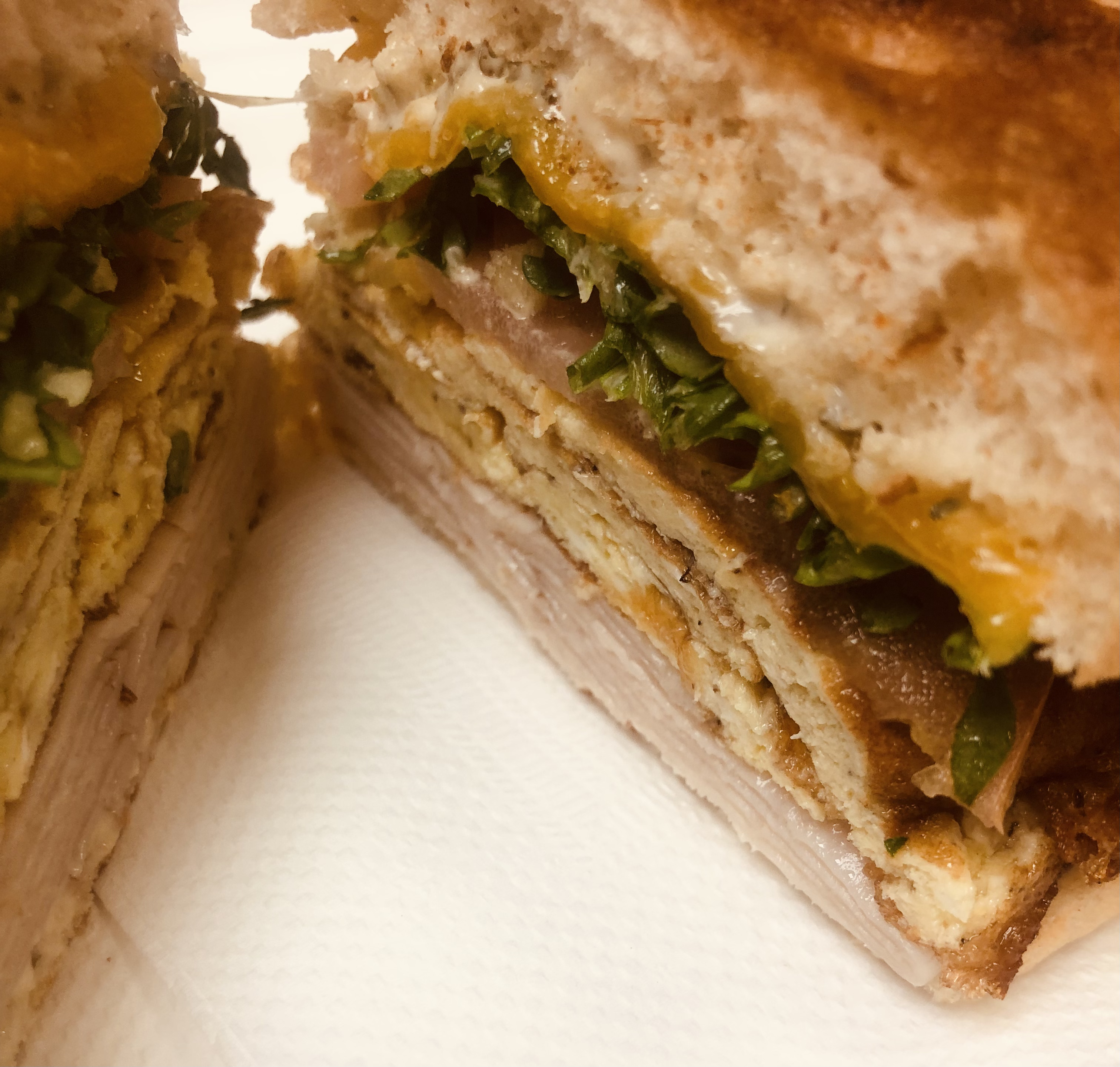 Order Egg & Turkey Panini food online from Uncle Af's store, Agoura Hills on bringmethat.com