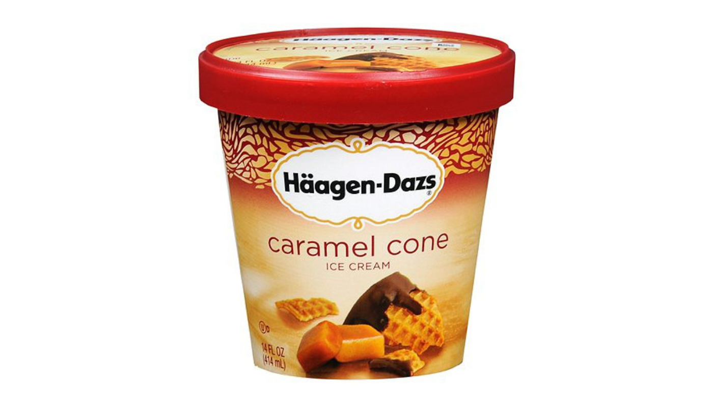 Order Haagen Dazs Ice Cream, Caramel Cone Pint food online from Robert Market store, Los Angeles on bringmethat.com