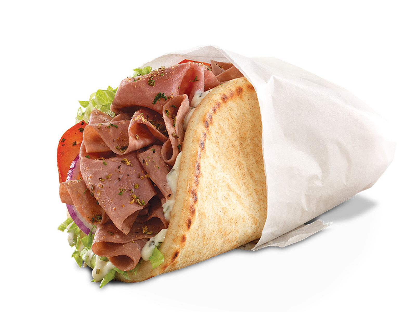 Order Roast Beef Gyro food online from Arby store, Greenup on bringmethat.com