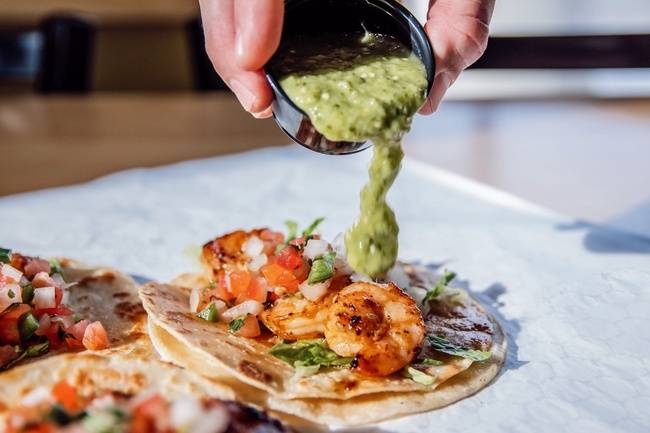 Order Chipotle shrimp tacos food online from Mesa Grill store, Bakersfield on bringmethat.com