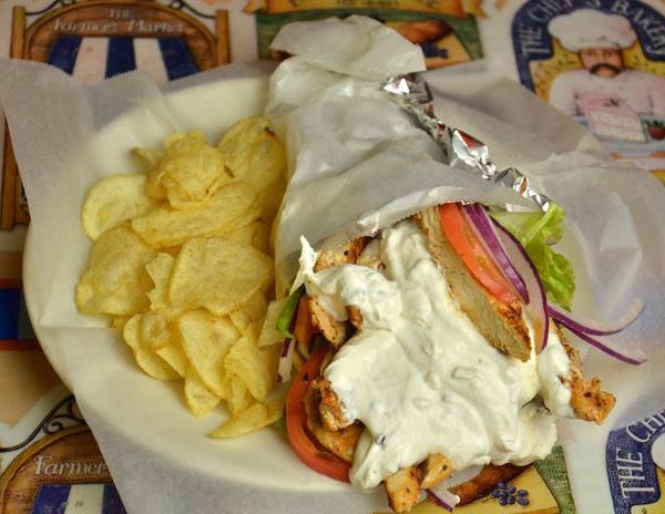 Order Grilled Chicken Gyro food online from Garden's Pizza store, Philadelphia on bringmethat.com