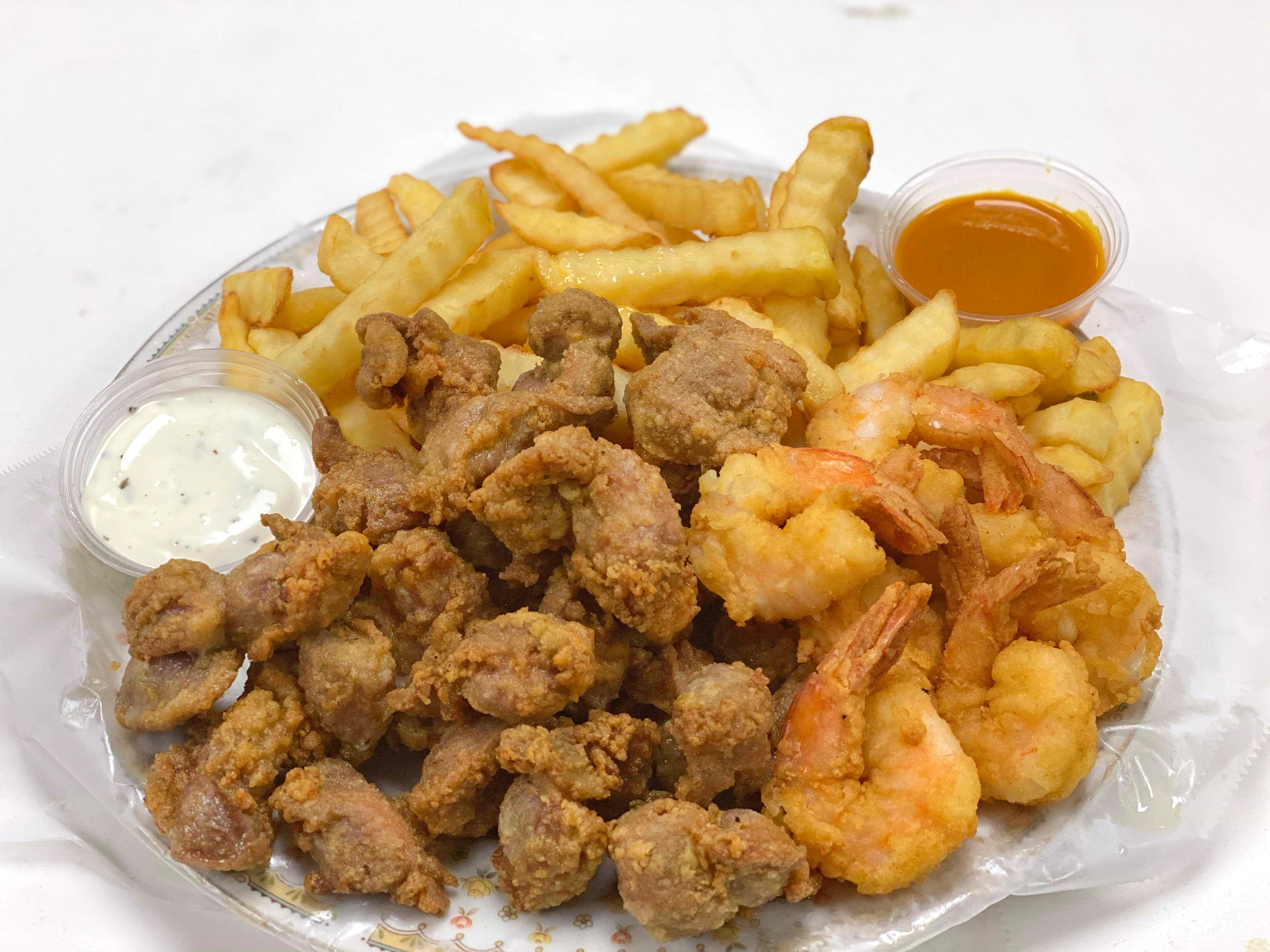 Order Gizzard and Shrimp Combo food online from J-ville Crab Shack, inc. #4 store, Jacksonville on bringmethat.com