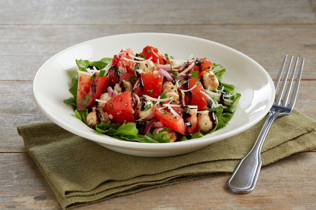 Order Fresh Mozzarella And Tomato Salad food online from Bj Restaurant & Brewhouse store, Oxnard on bringmethat.com