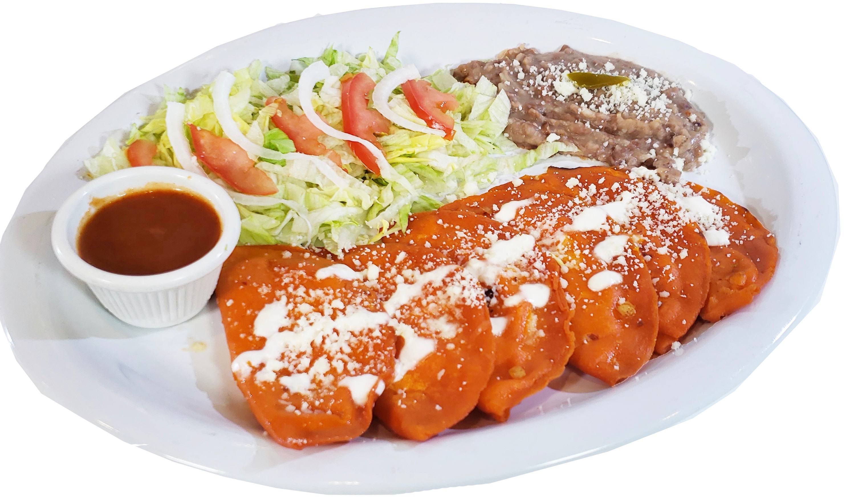 Order Enchiladas Potosinas food online from Oasis International Cuisine store, Morrow on bringmethat.com