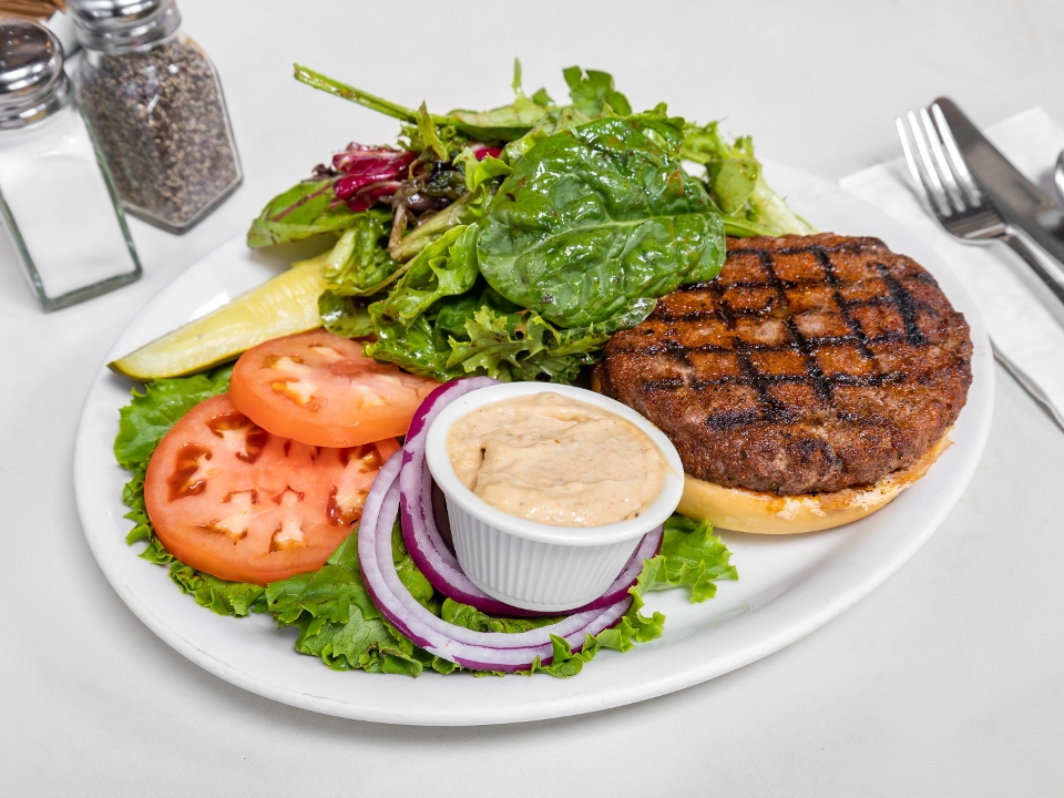 Order BLACKENED BURGER food online from Half Day Cafe store, Kentfield on bringmethat.com