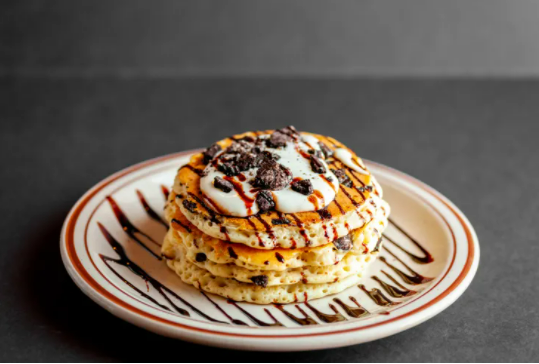 Order Oreo Pancake food online from Golden Bear Pancake & Crepery Restaurant store, Lansing on bringmethat.com
