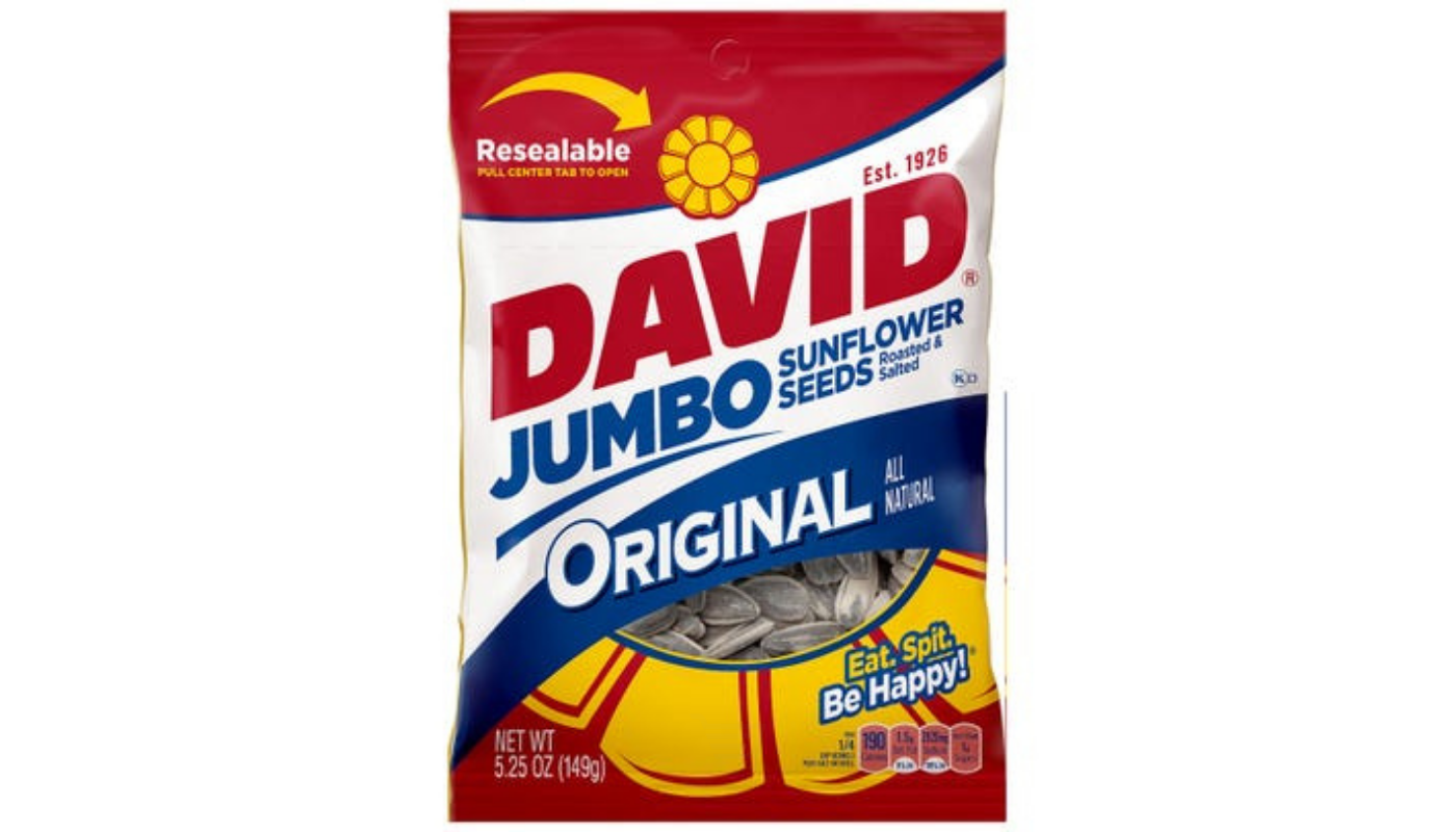 Order David Jumbo Sunflower Seeds Original 5.25oz food online from JR Food Mart store, Camarillo on bringmethat.com