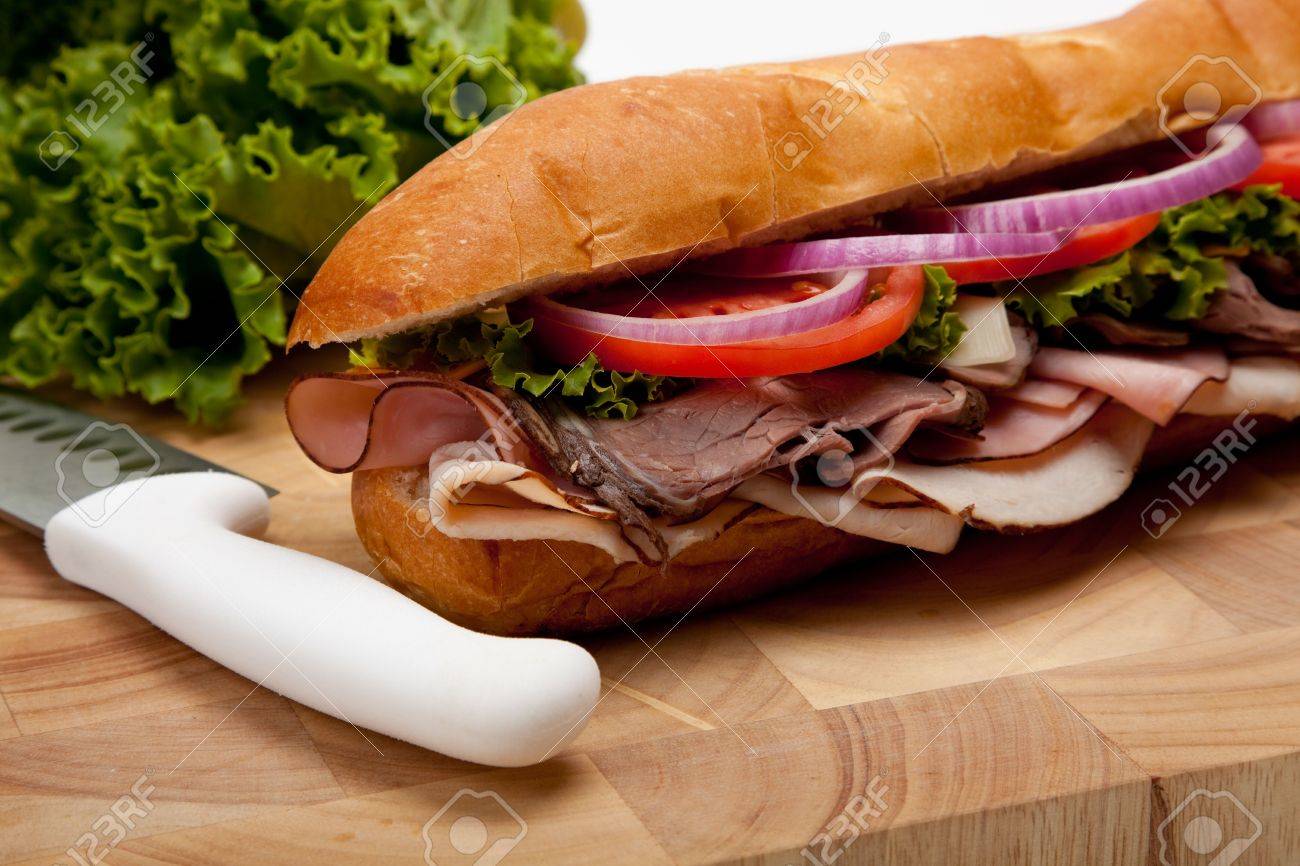 Order Ham and Roast Beef Sub food online from Pizza fino store, Houston on bringmethat.com