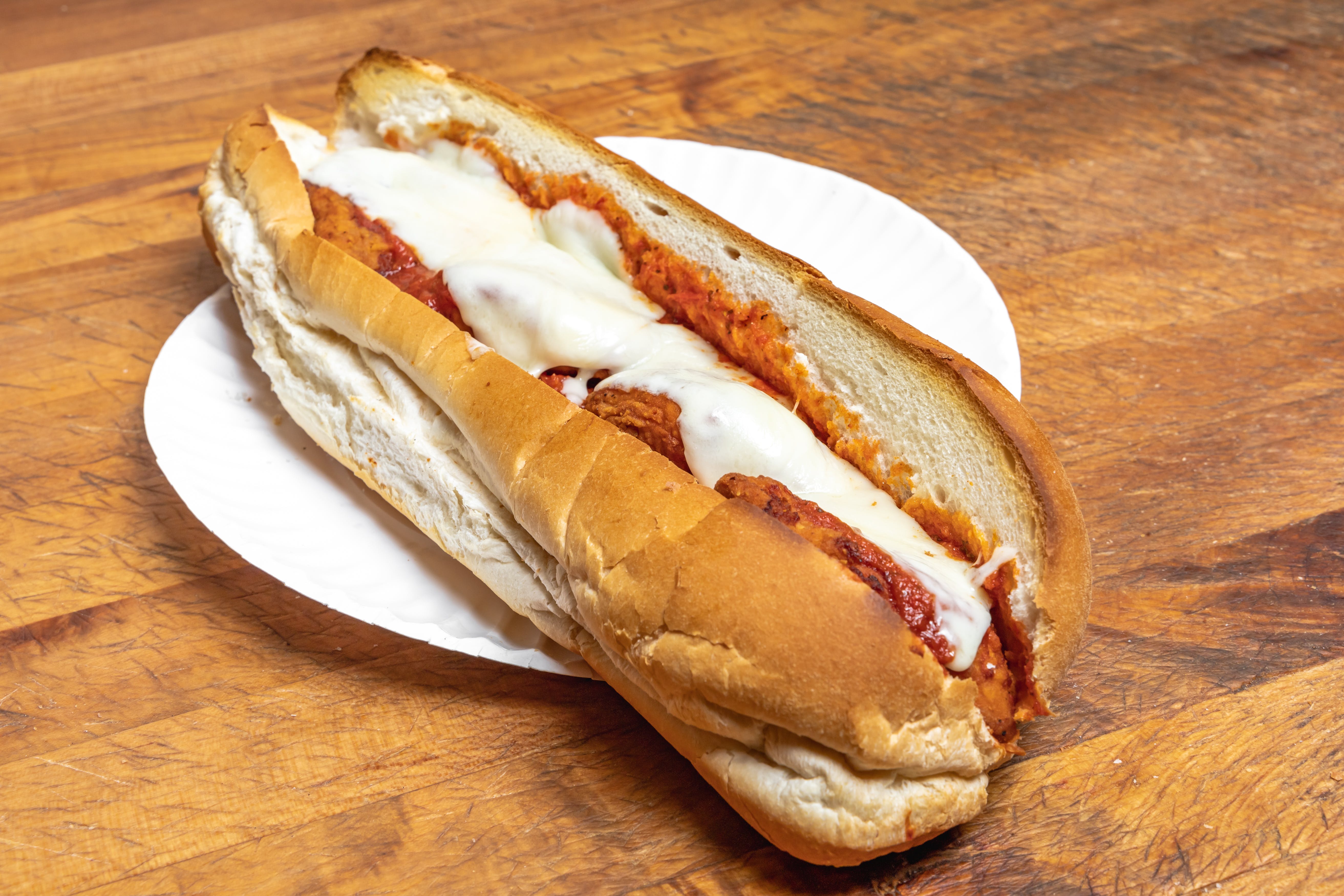 Order Chicken Parmigiana Sub - Small 8" food online from Garden Pizza store, Milford on bringmethat.com