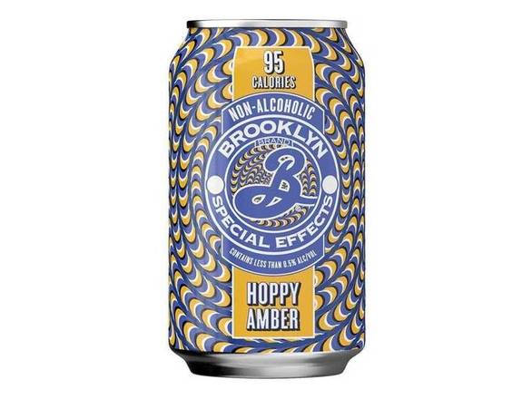 Order Brooklyn Special Effects Hoppy Amber Non-Alcoholic Brew - 6x 12oz Cans food online from Goody Goody Liquor Parent store, Dallas on bringmethat.com