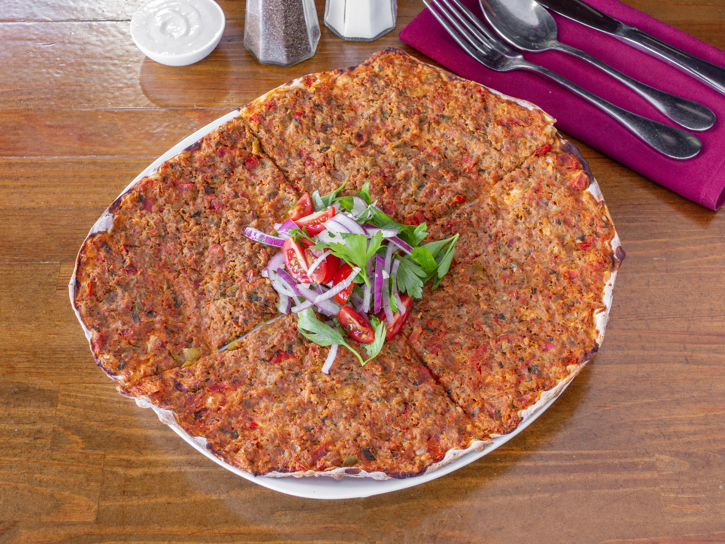 Order Lahmacun food online from Marmaris Cafe store, Edgewater on bringmethat.com