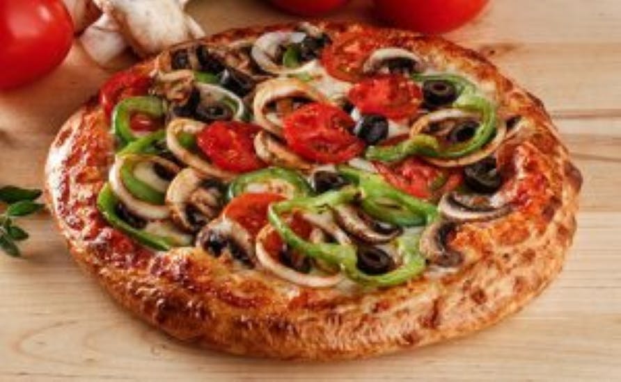 Order Veggie Pizza - Veggie Pizza food online from Pizza Factory store, Gilroy on bringmethat.com