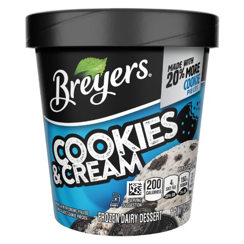 Order Breyers Oreo Cookies & Cream Pint food online from 7-Eleven store, Las Vegas on bringmethat.com