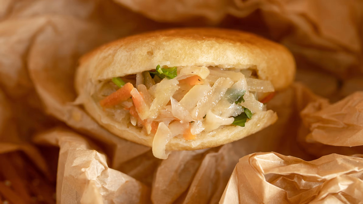 Order Vegan Burger 菜馍 food online from Sister Liu's Kitchen store, Durham on bringmethat.com