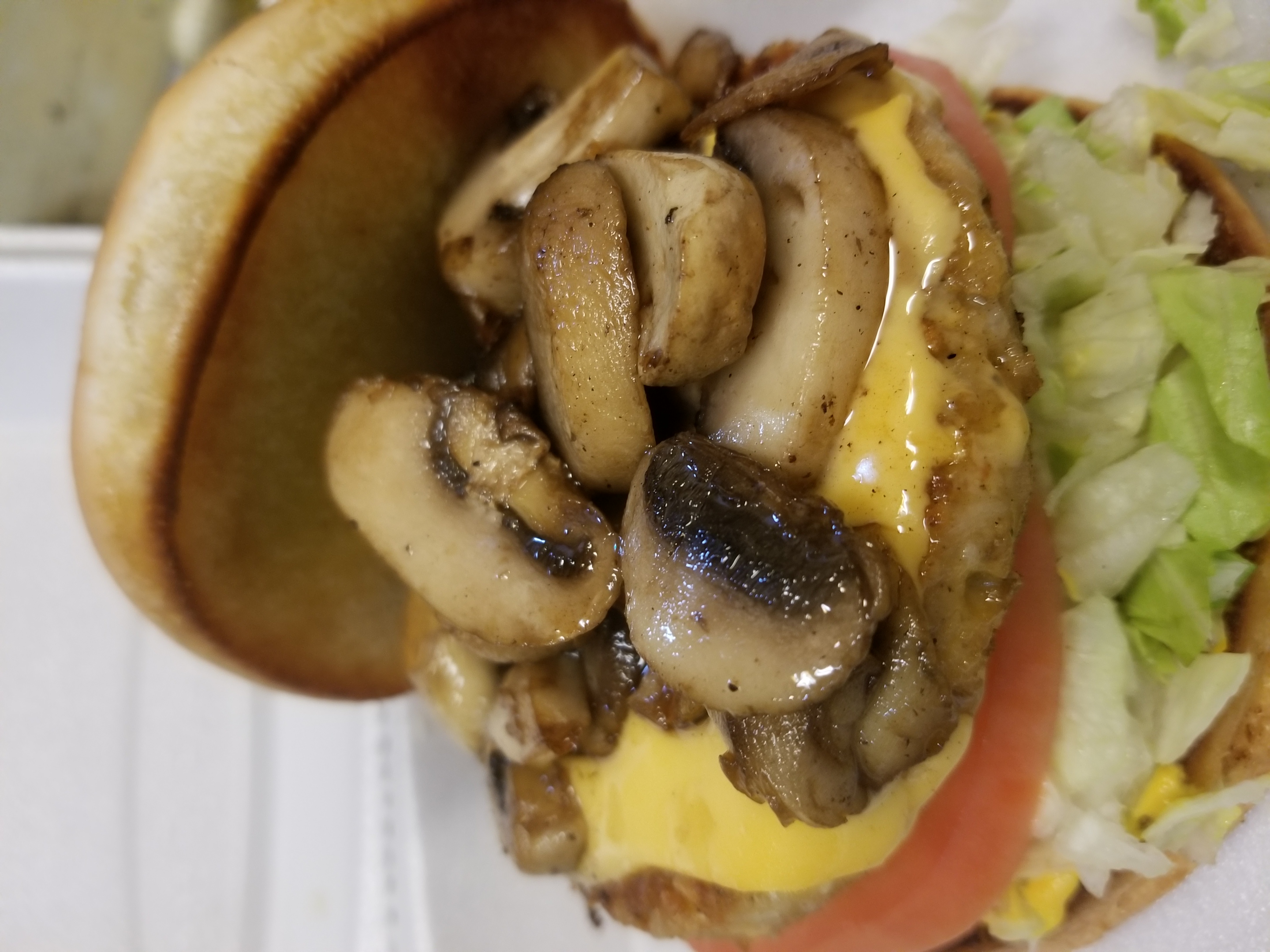 Order Swiss Mushroom Burger food online from Blakes BBQ & Burgers Blake store, Houston on bringmethat.com