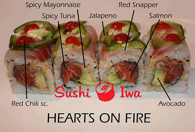 Order HEARTS ON FIRE food online from Sushi Iwa store, Clayton on bringmethat.com