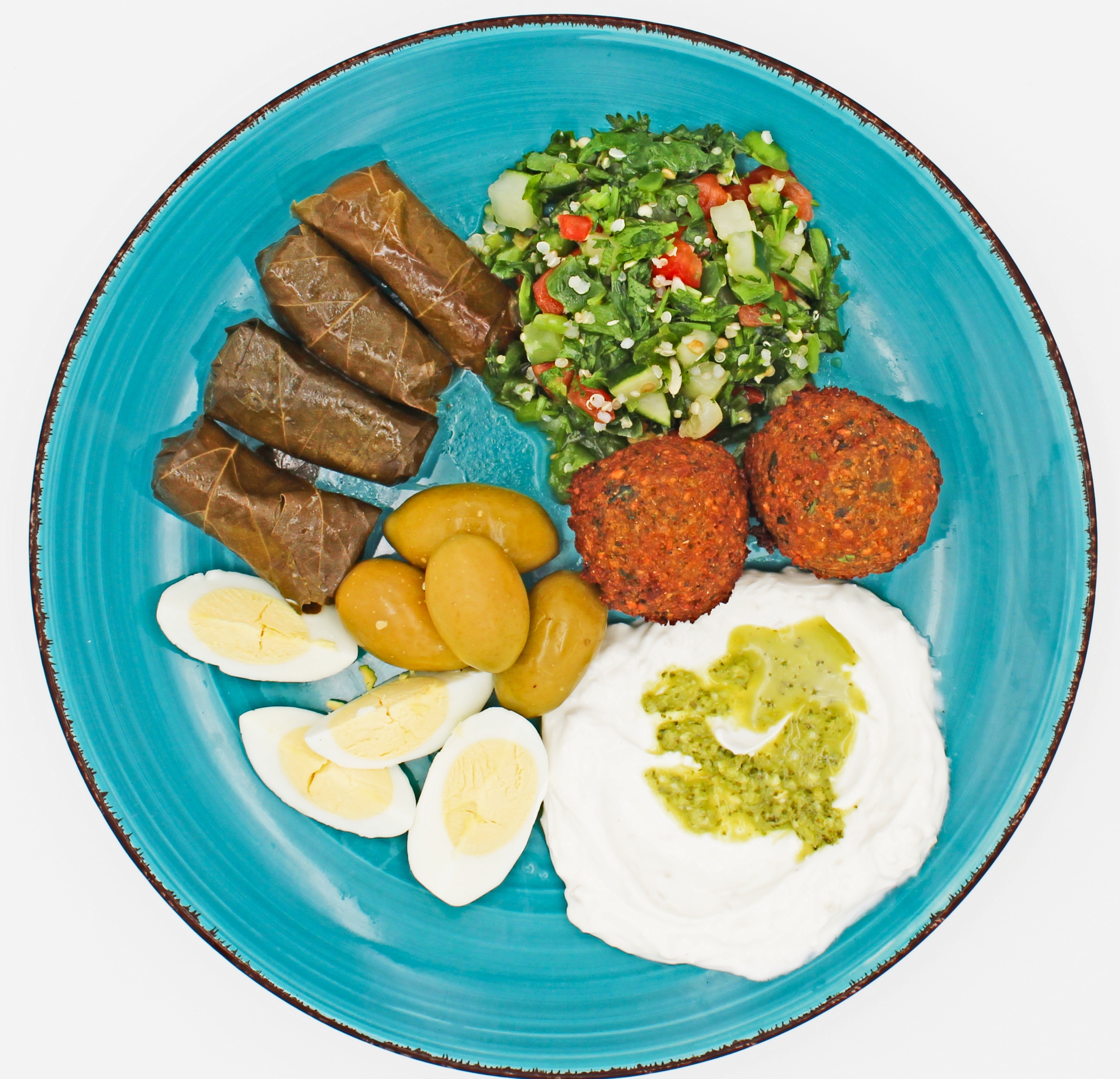 Order Mezze Platter food online from Olive Mediterranean Grill store, Chicago on bringmethat.com