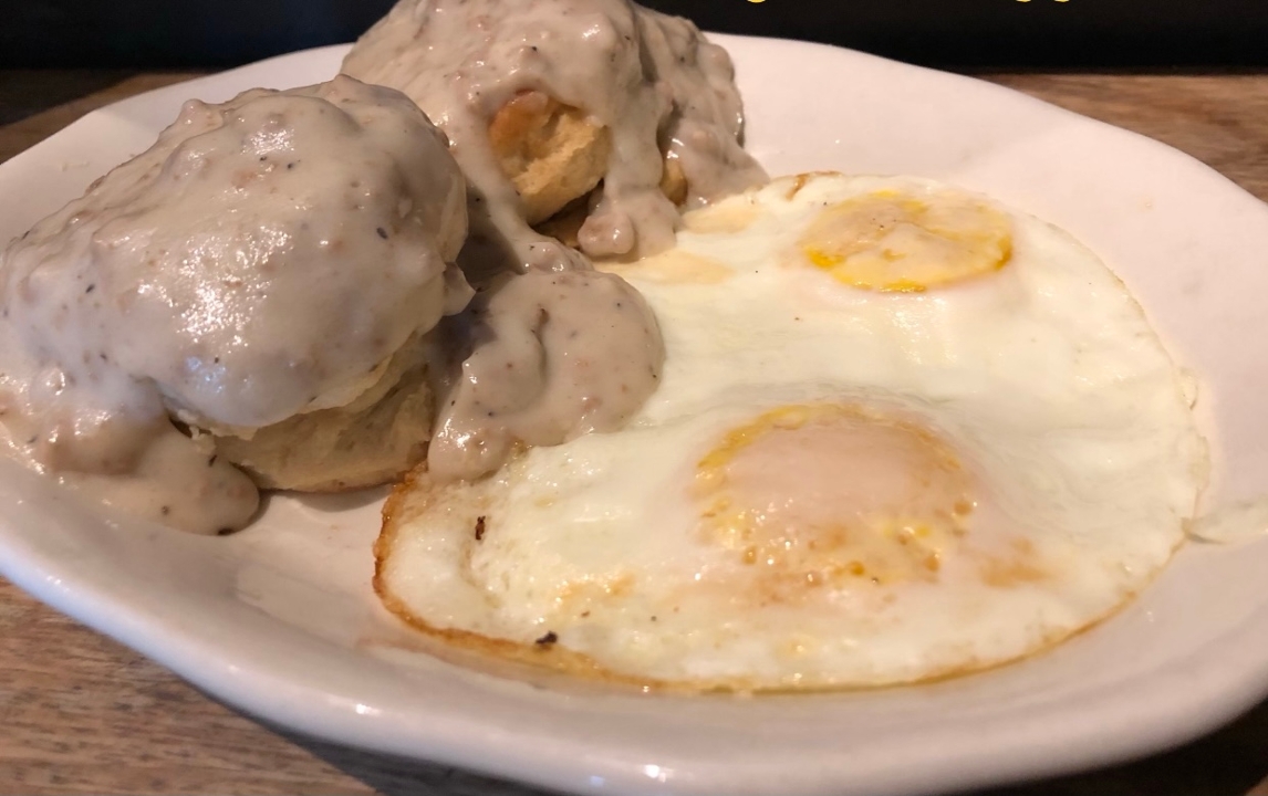 Order Biscuits & Gravy w/ 2 Eggs food online from Eggy's store, Chicago on bringmethat.com