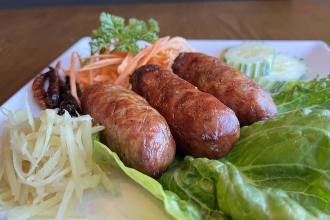Order E-SANN SAUSAGE (NEW)  food online from Charm Thai Restaurant store, Silver Spring on bringmethat.com
