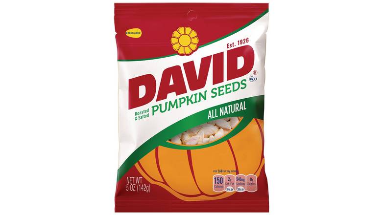 Order David Seeds Pumpkin Seeds food online from Shell Rock Spring store, Bel Air on bringmethat.com