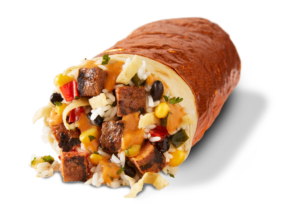 Order Southwest Steak Burrito food online from Qdoba Mexican Eats store, Knightdale on bringmethat.com